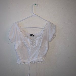 White crop top. Size L. Very cute.